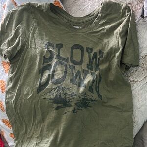Old Navy Olive Graphic T-Shirt